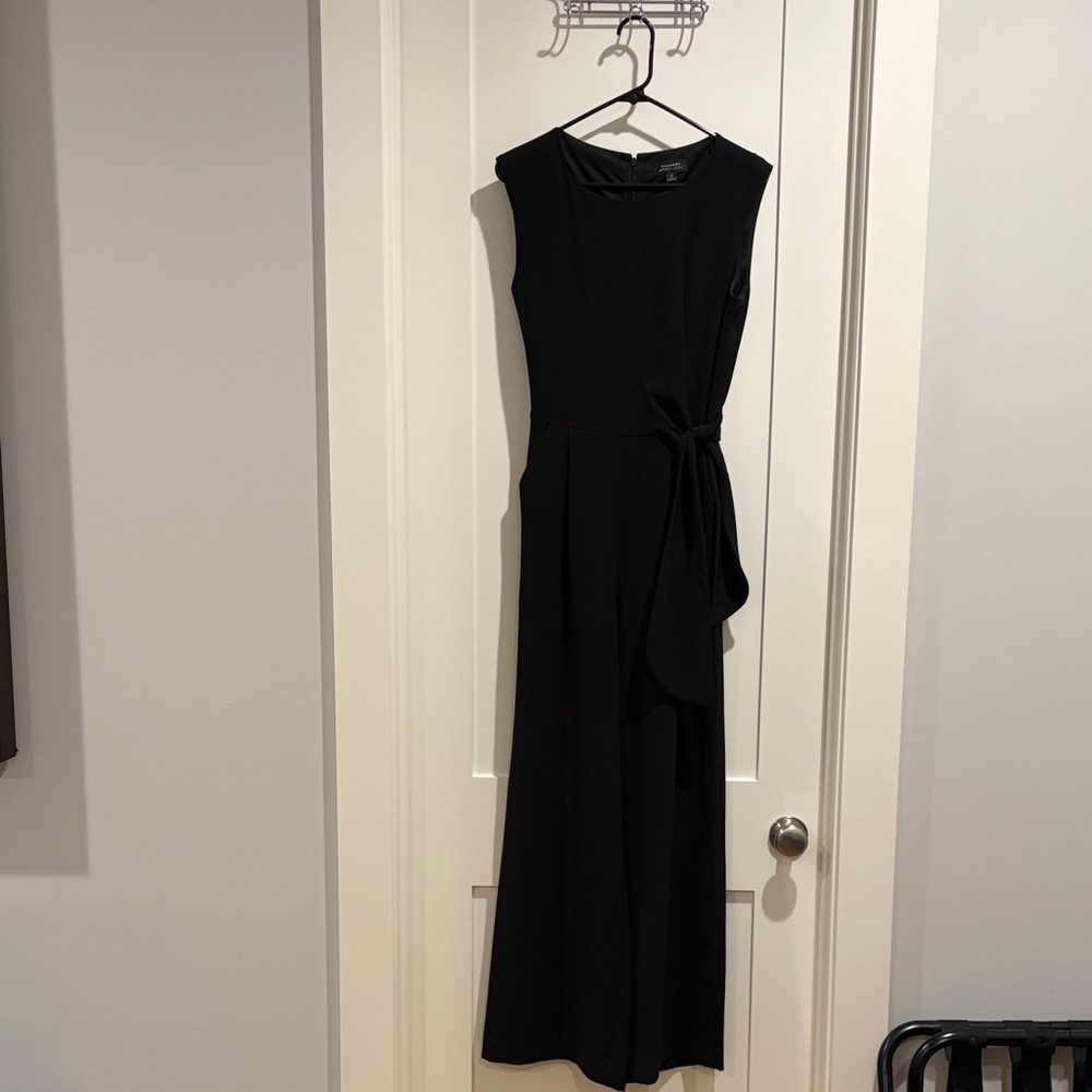 Tahari Black Wide Leg Jumpsuit